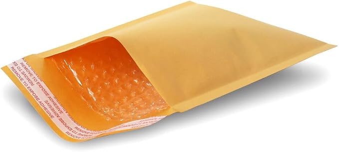 Kraft Bubble Mailers [10 Pack] Mailing Packing Envelopes #000 (4" x 8")