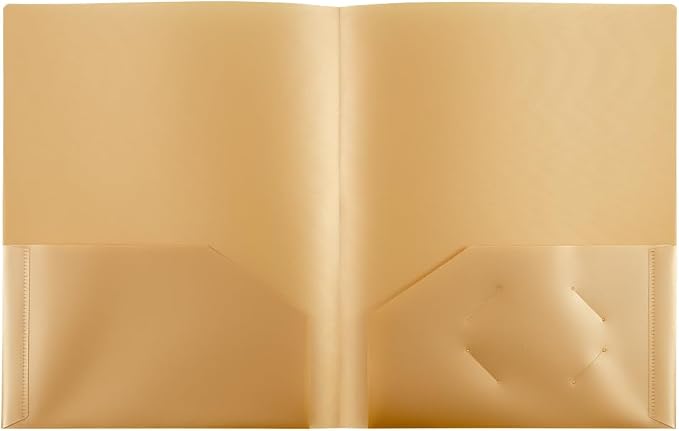 JAM PAPER Plastic 2 Pocket POP Folders - Durable School Folders - Assorted Professional Colors - 6/Pack