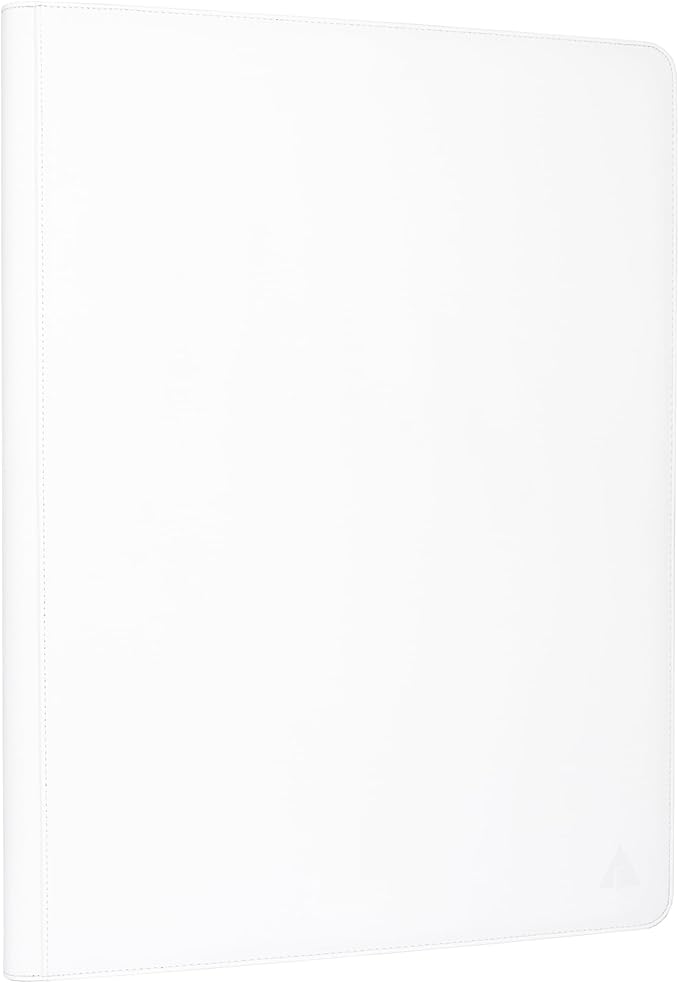 Rayvol Premium 2300 Pockets Card Binder, Large 36-Pocket 2000+ Ringless Trading Card Album - Side Loading UltraSonic-362304 Tech Zip Binder for TCG -White