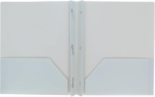 Plastic Folder with Prongs 2 Pocket - (Gray)