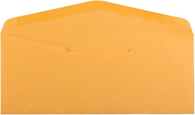 JAM PAPER #10 Business Commercial Envelopes - 4 1/8 x 9 1/2 - Brown Kraft Manila - Bulk 1000/Carton