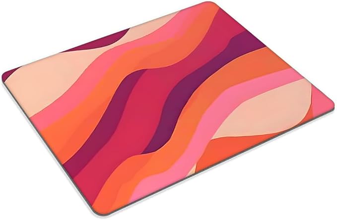 Pink Colorful Waves Abstract Swirls Mouse pad Non-Slip Rubber Base Mouse Pads for Computers Laptop Office Desk Accessories Mouse pad