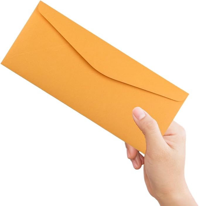 JAM PAPER #11 Envelopes - 4 1/2 x 10 3/8 - Brown Kraft Manila - 100/Pack