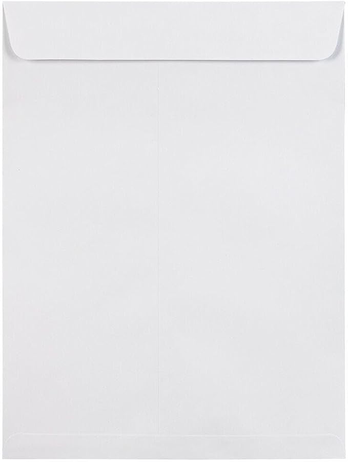 LUXPaper 9 x 12 Open End Envelopes | Peel & Press | White | 28lb. Text | 50 Qty