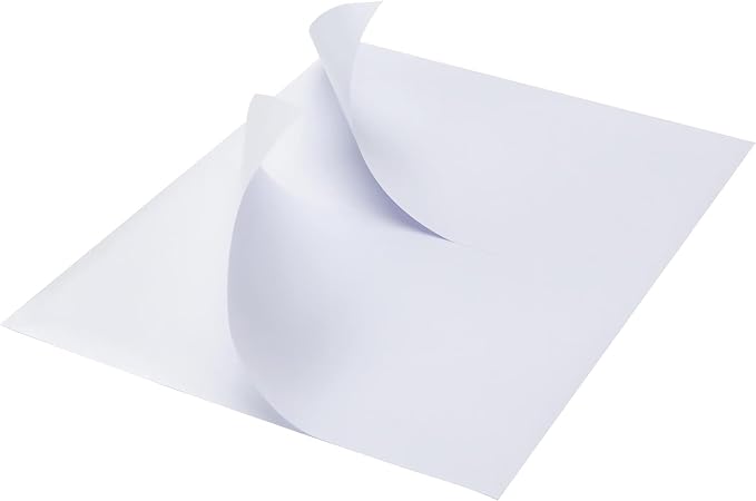 MFLABEL Half Sheet Shipping Labels (8.5" x 11") - 300 Self-Adhesive Labels for Laser/Inkjet Printers | 2-UP Design for FedEx, UPS, Amazon FBA | Matte Finish No-Jam Labels + 12 Free Fragile Stickers