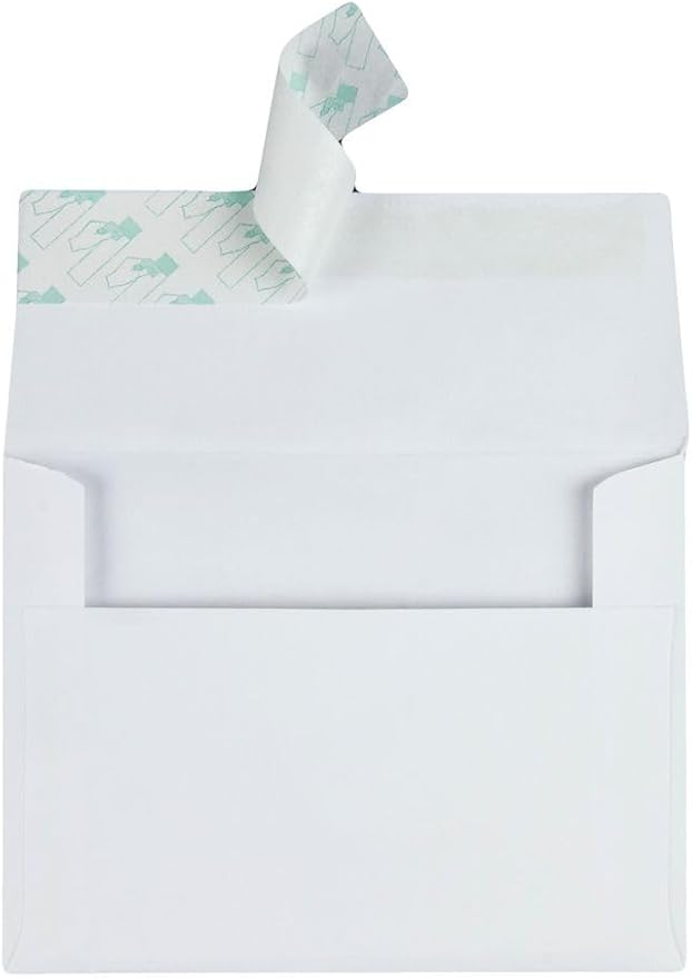 Quality Park A2 Invitation Envelopes with Self Seal Closure, 4-3/8" x 5-3/4", 24lb White, Quarter Fold Sized Envelopes Ideal for Invitations, Photos, Announcements and Greeting Cards, 100/Box (10740)