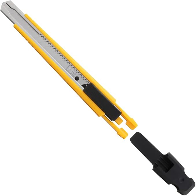 OLFA 9mm Slide Lock Utility Knife (A-1) - Multi-Purpose Retractable Precision Knife w/ Snap-Off Blade, Replacement Blades: Any OLFA 9mm Blade