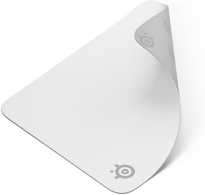 SteelSeries QcK Cloth Gaming Mouse Pad - Exclusive Micro-Woven Surface - Optimized for Gaming Sensors - Maximum Control - Size M - White