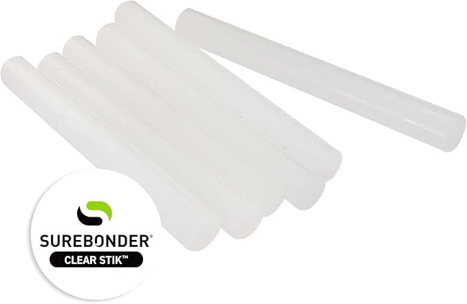Surebonder Dual-Temperature, All Purpose Full-Size Hot Glue Sticks for Crafts/DIY - 0.43" x 4" - Approximately 225 Glue Sticks, 5 lb Box, Clear