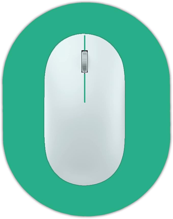 Small Mouse Pad, Portable, Waterproof and Non-Slip Rubber Bottom, Unisex, Wireless Mouse, Laptop Keyboard Tray, Office Travel Dark Green 5.5X7.5 Inch
