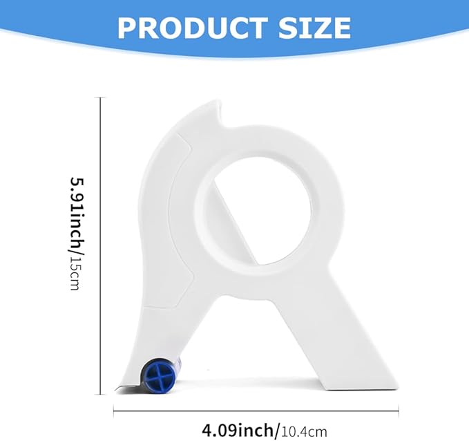 Masking Paint Tape Dispenser, Portable Paint Tape Applicator for Trim, Easy to Grip Rounded Handles and Accurate Tape Application, Saves Time Compact Design for On The Go Usage(White)