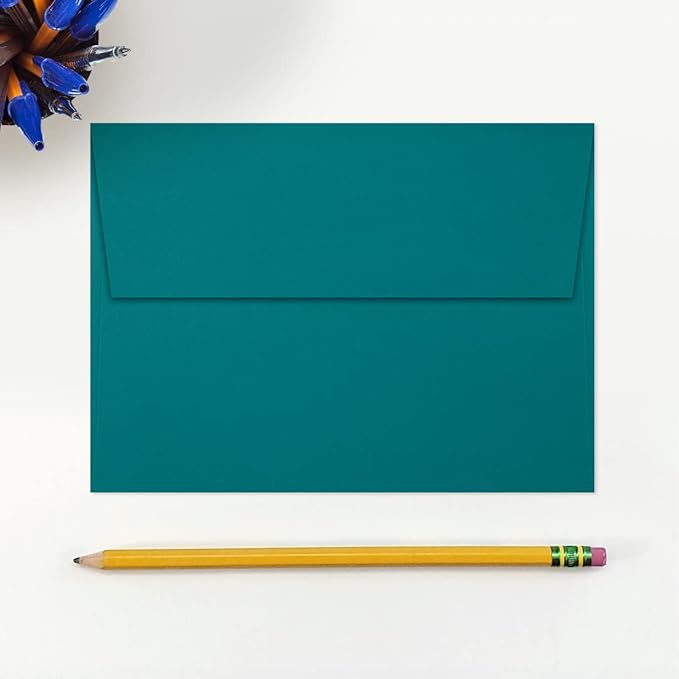 LUXPaper A7 Invitation Envelopes | Peel & Press | 5 1/4" x 7 1/4" | Teal | 80lb. Text | 1,000 Qty