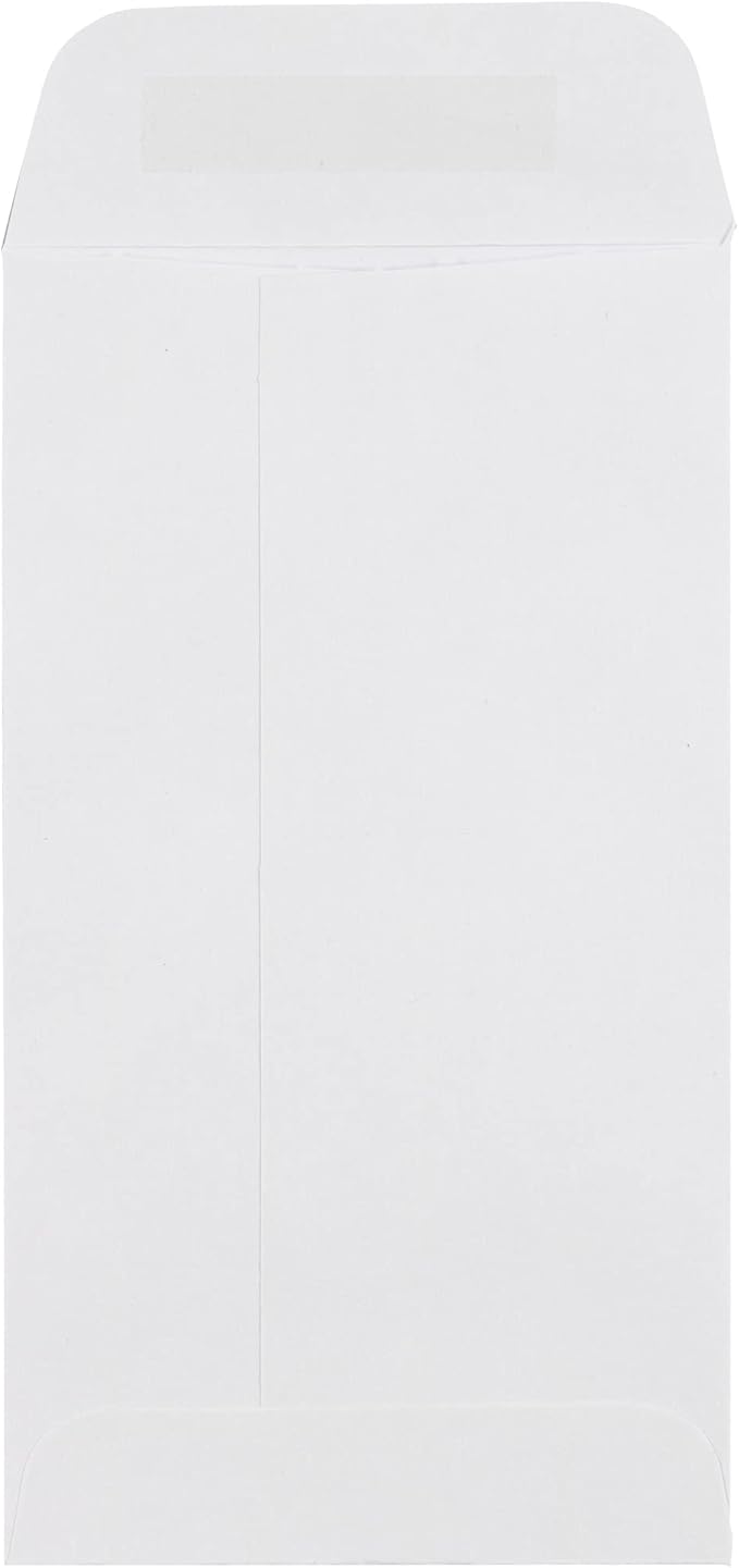 JAM PAPER #5 Coin Business Envelopes with Peel and Seal Closure - 2 7/8 x 5 1/4 - White - Bulk 250/Box