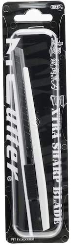 NT Cutter Ultra Sharp; Blade Utility Knife, Black And White (MNCR-A1)