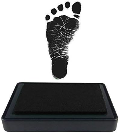 ReignDrop Ink Pad For Baby Footprint & Handprint - Creates Impressive Long Lasting Keepsake Stamp for Infant & Kids. Smudge Proof, Easy to Wipe Off Skin, Safe & Gentle Acid Free(Black)