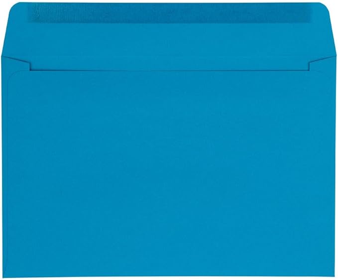 LUXPaper 6 x 9 Booklet Envelopes | Pool Blue | 80lb. Text | 50 Qty
