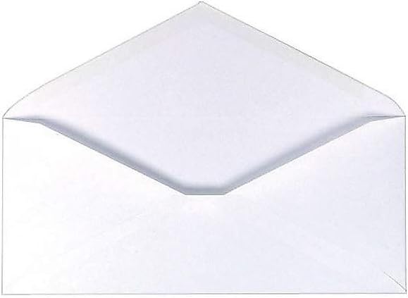 Staples #6 White Standard Business Envelopes, V‑Flap Gummed Closure, Letter‑Size Mailing Envelopes, 500/Pack