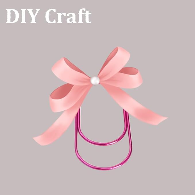 Rose-red Large Paper Clips, 50pcs of Durable and Rustproof Coated Planner Jumbo Paperclips Great for Office Supplies Wedding Invitation Card Bookmarks