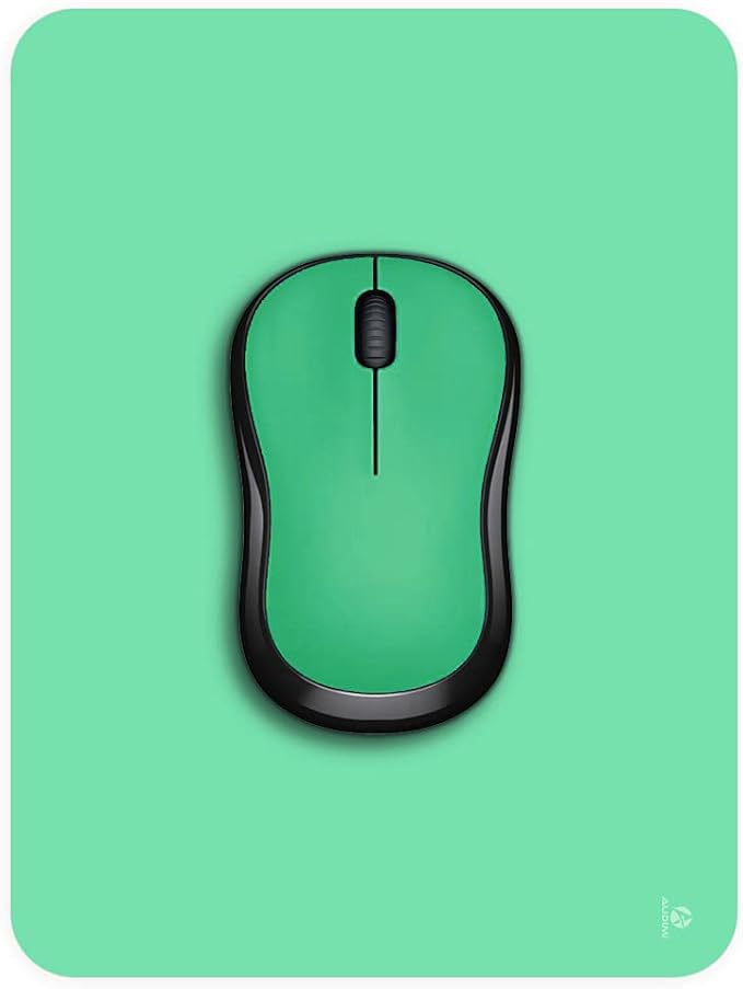 Audimi Small Mouse Pad 6 x 8 Inch, Mini Mouse Pad Thick for Laptop Wireless Mouse Home Office Travel, Portable & Washable (Green)