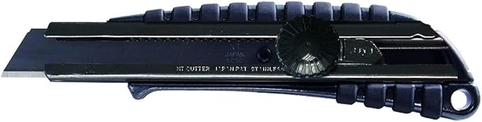 NT Cutter Premium Evolution PMG series Aluminum Die-Cast Cushioned Grip Screw-Lock Utility Knife, With Ultra-Sharp Black Blade (PMGL-EVO2)