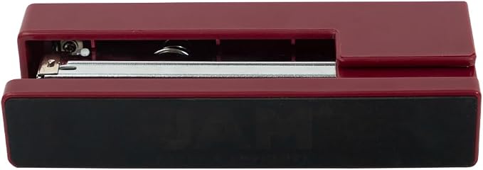 JAM PAPER Modern Desk Stapler - Burgundy - Sold Individually