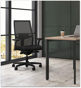 HON Ignition 2.0 Ergonomic Office Chair, Lumbar Support, Desk Chair, Black | Ergonomic office desk chair with lumbar support, adjustable arms, office decor, workstation comfort for focused productivity