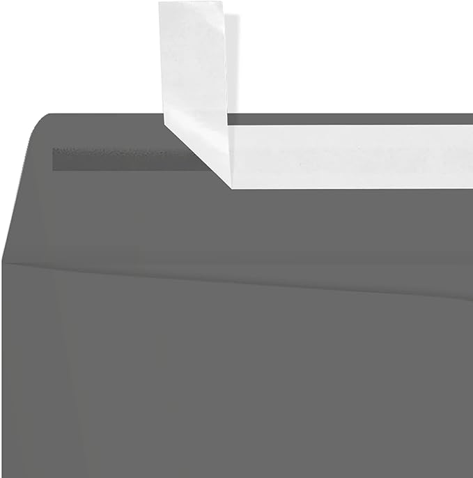 LUXPaper 9 x 12 Open End Envelopes | Peel & Press | Smoke Gray | 80lb. Text | 500 Qty