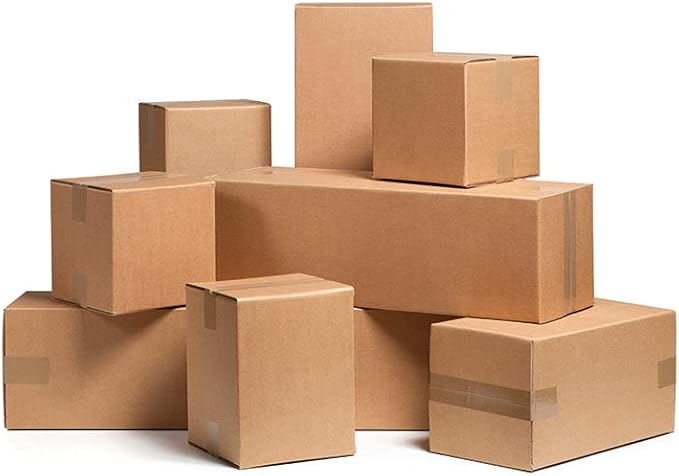 Secure Seal - 7x5x3 Pack of 25 Corrugated Cardboard Packing Shipping Mailing Moving Carton Boxes