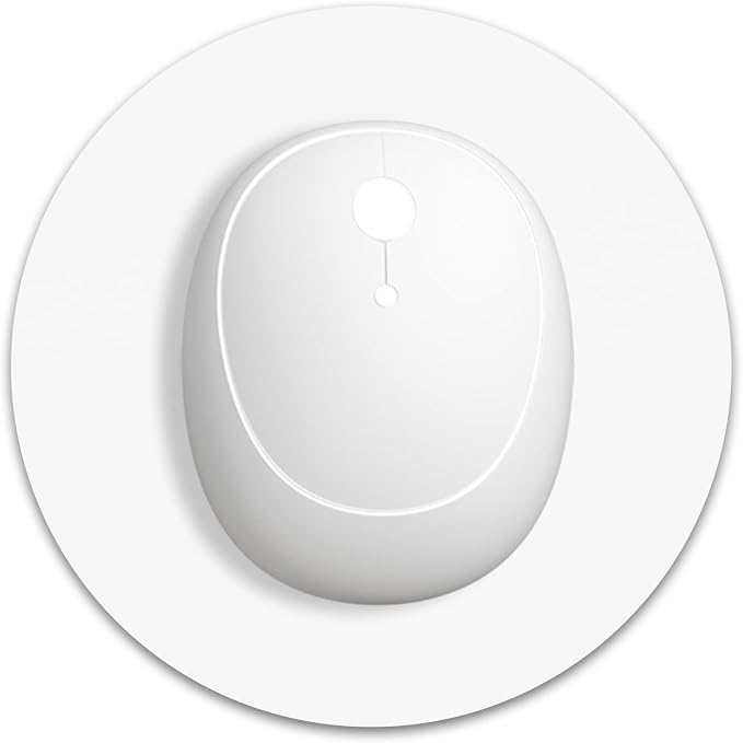 Dapesuom Small Mouse Pad, 6 x 6 Inch Thick Rubber Premium-Textured Non-Slip Portable & Washable Round Mini Mouse Mat for Women Men Wireless Laptops Keyboard Tray Gaming Computer Office Travel, White