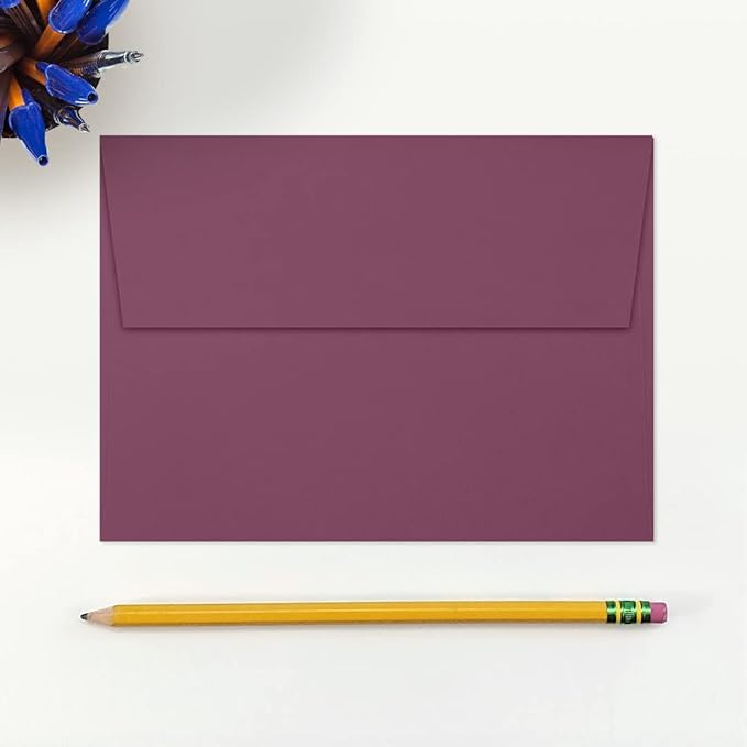 LUXPaper A7 Invitation Envelopes | Peel & Press | 5 1/4" x 7 1/4" | Vintage Plum | 80lb. Text | 1,000 Qty
