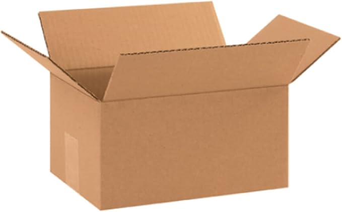 Secure Seal - 100 Pack of 10x7x5” Corrugated Cardboard Packing Shipping Mailing Moving Carton Boxes Cube