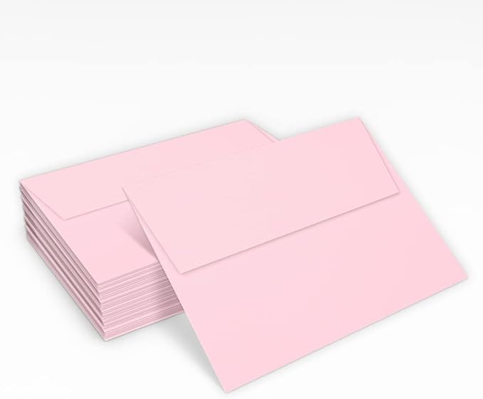 LUXPaper A7 Invitation Envelopes | Peel & Press | 5 1/4" x 7 1/4" | Candy Pink | 80lb. Text | 1,000 Qty