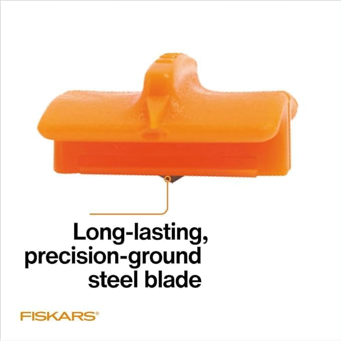 Fiskars Trimmer Replacement Blades, Precision-Ground Steel for Clean Cuts, Refill Carriage for 9" & 12" Personal Trimmers, Two Pack, Orange