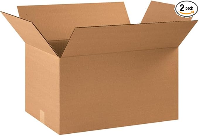 22x14x12 Shipping and Packing Box (2 Pack)
