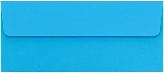 LUXPaper #10 Business Envelopes | Peel & Press | 4 1/8" x 9 1/2" | Bright Blue | 60lb. Text | 250 Qty