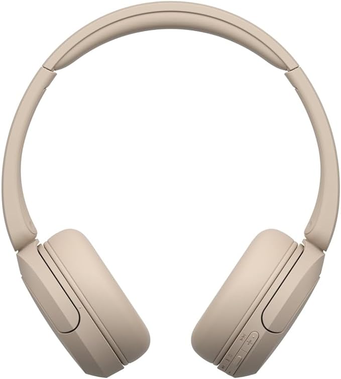 Sony WH-CH520 Wireless Headphones Bluetooth On-Ear Headset with Microphone and up to 50 Hours Battery Life with Quick Charging, Cappuccino