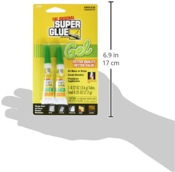 The Original Super Glue Cyanoacrylate Gel, 0.12 Oz Each, 2 Tubes