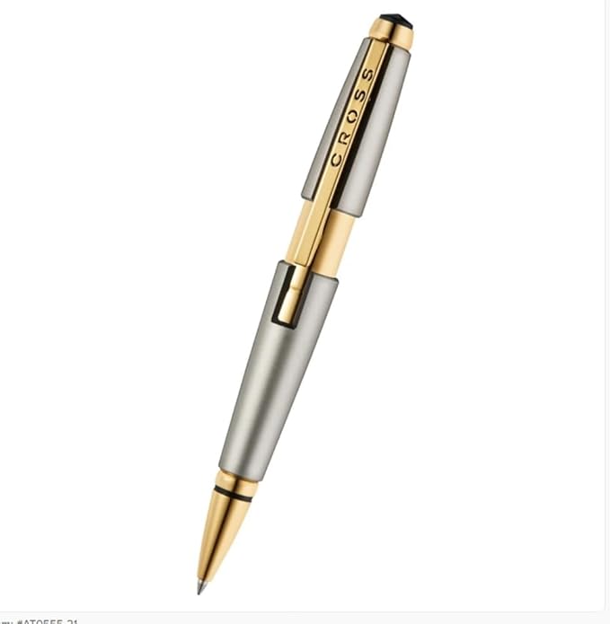 Cross Edge Sonic Titanium Lacquer with Gold PVD Appointments Selectip Rollerball Pen, Black Ink - Elegant Accessory for Smooth Writing - Capless Slide-Open & Snap-Shut Design - Comfortable Grip