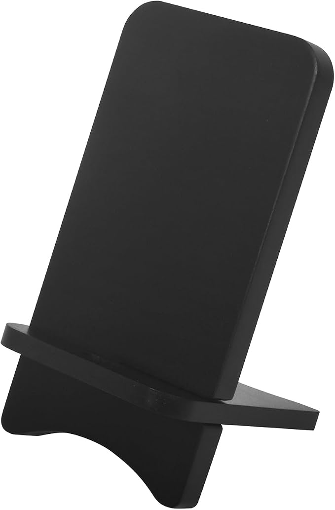 Solid Wood Simple Phone Stand, Desktop Stand,Tablets Tablet Display Stand, Compatible with All Phones (Black Wood)