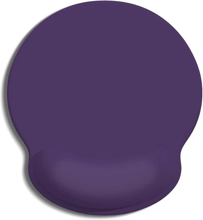 Auhoahsil Mouse Pad, Ergonomic Mouse Pad with Wrist Rest, Pain Relief Computer Gel Mouse Pad Wrist Support for Laptop, Mousepad with Non-Slip PU Base, Mouse Pads for Desk, Dark Purple