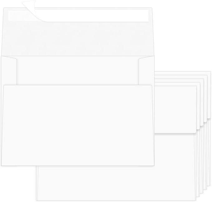 A2 Envelopes Bulk White 200 Pack 4.375x5.75 Invitation Envelopes Self Seal for Wedding Birthday Party Baby Shower Thank You Notes, Greeting Cards (200 PCS white)