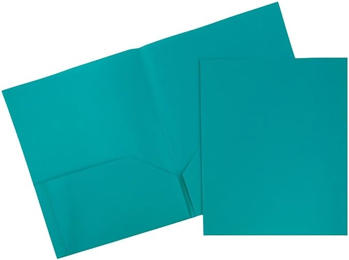 JAM PAPER Plastic 2 Pocket POP Folders - Durable School Folders - Assorted Fashion Colors - 12 Folders/Pack (2 Assorted Packs of 6)
