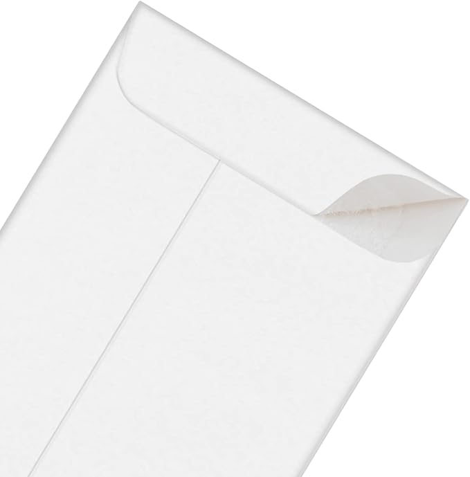Xxcxpark 500 PCS #1 Coin Envelopes, 2-1/4'' x 3-1/2'' inches White Kraft Envelopes Classic Small Parts Envelopes with Self Adhesive Gummed Flap for Coins, Cash, Credit Cards, Seeds