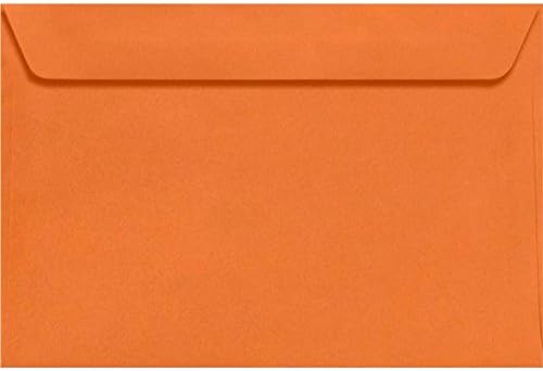 LUXPaper 6 x 9 Booklet Envelopes | Mandarin Orange | 80lb. Text | 250 Qty