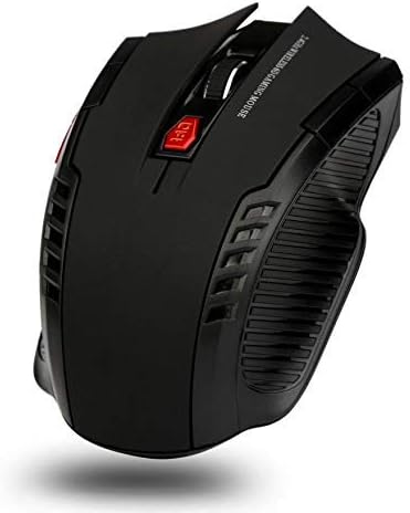2.4GHz Wireless Optical Mouse Game Mice with USB Receiver Mause for PC Office Laptops (Black)