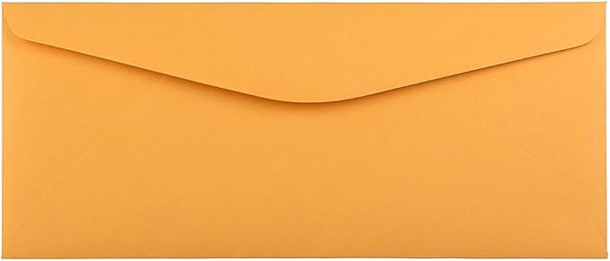JAM PAPER #11 Envelopes - 4 1/2 x 10 3/8 - Brown Kraft Manila - 50/Pack