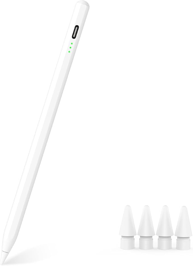 Stylus Pen for iPad Pro Air Mini 2018-2026, Palm Rejection Fast Charge | Compatible with iPad 6–11 Gen (A16), iPad mini 5/6/7, iPad Air 3–6 Gen (M2/M4), iPad Pro 11/12.9" 1–6 Gen, M4 iPad Pro 11/13"
