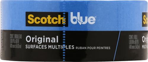 ScotchBlue Original Multi-Surface Painters Tape, 2 Inch Wide (1.88 In. x 60 Yds), 1 Roll Blue Paint Tape Protects Surfaces & Removes Easily, Masking Tape for Indoor and Outdoor Use (2090-48NC)