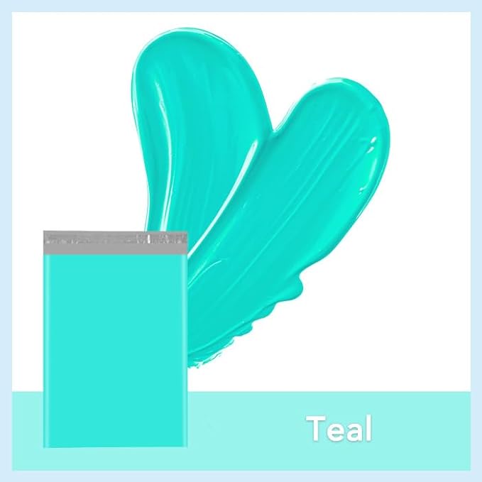 Fuxury Large Poly Mailers 24x24 Inch 300 Pcs, Bulk Shipping Bags for Clothing, Strong Adhesive Shipping Envelopes for Small Business Suppliers,Waterproof Mailers Poly Bags Mailing Envelopes Teal