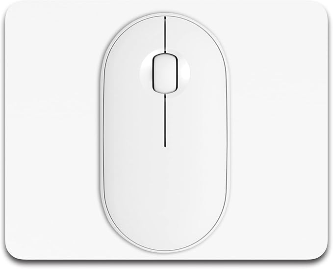 Dapesuom Small Mouse Pad, 5 x 6 Inch Thick Rubber Premium-Textured Non-Slip Portable & Washable Mini Mouse Mat for Women Men Wireless Laptops Keyboard Tray Gaming Work Computer Office Travel, White